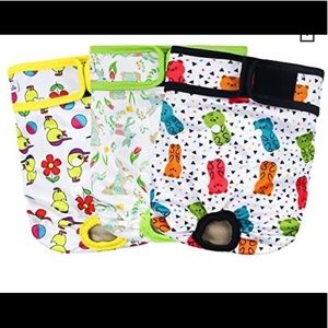 Grecle Animals  Washable Female Dog Diapers(pack of 3)